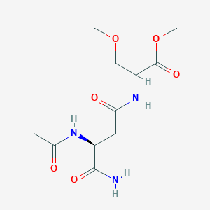 molecular formula C11H19N3O6 B7402365 methyl 2-[[(3S)-3-acetamido-4-amino-4-oxobutanoyl]amino]-3-methoxypropanoate 