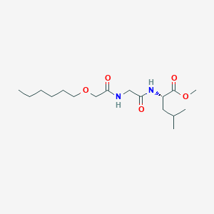 molecular formula C17H32N2O5 B7402738 methyl (2S)-2-[[2-[(2-hexoxyacetyl)amino]acetyl]amino]-4-methylpentanoate 