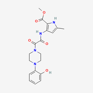 molecular formula C19H22N4O5 B7402751 methyl 3-[[2-[4-(2-hydroxyphenyl)piperazin-1-yl]-2-oxoacetyl]amino]-5-methyl-1H-pyrrole-2-carboxylate 