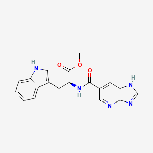 molecular formula C19H17N5O3 B7403332 methyl (2S)-2-(1H-imidazo[4,5-b]pyridine-6-carbonylamino)-3-(1H-indol-3-yl)propanoate 