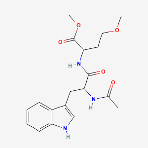 molecular formula C19H25N3O5 B7403634 methyl 2-[[2-acetamido-3-(1H-indol-3-yl)propanoyl]amino]-4-methoxybutanoate 