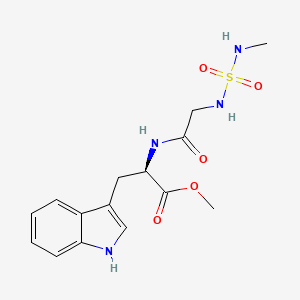 molecular formula C15H20N4O5S B7403947 methyl (2R)-3-(1H-indol-3-yl)-2-[[2-(methylsulfamoylamino)acetyl]amino]propanoate 