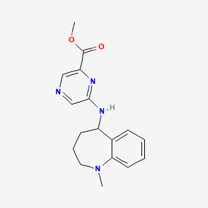 molecular formula C17H20N4O2 B7404054 Methyl 6-[(1-methyl-2,3,4,5-tetrahydro-1-benzazepin-5-yl)amino]pyrazine-2-carboxylate 