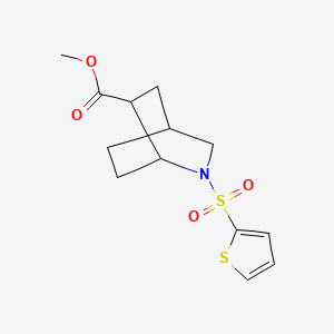 molecular formula C13H17NO4S2 B7404125 Methyl 2-thiophen-2-ylsulfonyl-2-azabicyclo[2.2.2]octane-6-carboxylate 