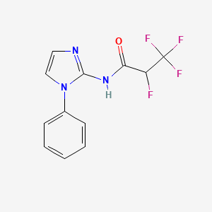 2,3,3,3-tetrafluoro-N-(1-phenylimidazol-2-yl)propanamide