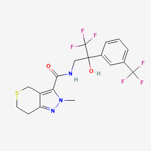 2-methyl-N-[3,3,3-trifluoro-2-hydroxy-2-[3-(trifluoromethyl)phenyl]propyl]-6,7-dihydro-4H-thiopyrano[4,3-c]pyrazole-3-carboxamide