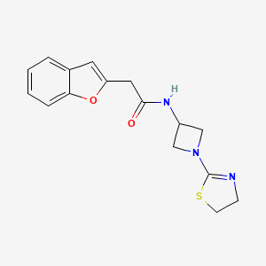 2-(1-benzofuran-2-yl)-N-[1-(4,5-dihydro-1,3-thiazol-2-yl)azetidin-3-yl]acetamide