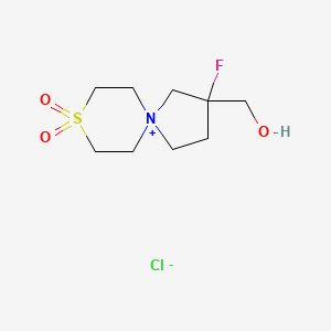 (3-Fluoro-8,8-dioxo-8lambda6-thia-5-azoniaspiro[4.5]decan-3-yl)methanol;chloride