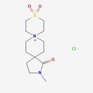 3-Methyl-11,11-dioxo-11lambda6-thia-3-aza-8-azoniadispiro[4.2.58.25]pentadecan-4-one;chloride