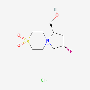 [(2S,4S)-2-fluoro-8,8-dioxo-8lambda6-thia-5-azoniaspiro[4.5]decan-4-yl]methanol;chloride