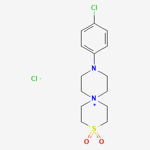 9-(4-Chlorophenyl)-3lambda6-thia-9-aza-6-azoniaspiro[5.5]undecane 3,3-dioxide;chloride