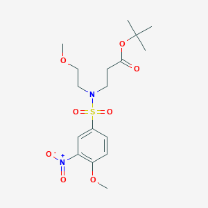 Tert-butyl 3-[2-methoxyethyl-(4-methoxy-3-nitrophenyl)sulfonylamino]propanoate