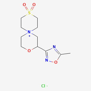 10-(5-Methyl-1,2,4-oxadiazol-3-yl)-9-oxa-3lambda6-thia-6-azoniaspiro[5.5]undecane 3,3-dioxide;chloride