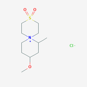 9-Methoxy-11-methyl-3lambda6-thia-6-azoniaspiro[5.5]undecane 3,3-dioxide;chloride