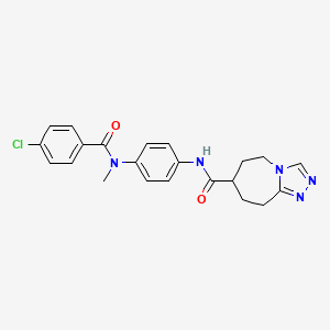 N-[4-[(4-chlorobenzoyl)-methylamino]phenyl]-6,7,8,9-tetrahydro-5H-[1,2,4]triazolo[4,3-a]azepine-7-carboxamide