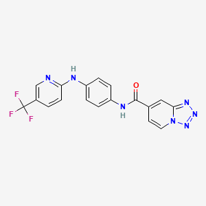 N-[4-[[5-(trifluoromethyl)pyridin-2-yl]amino]phenyl]tetrazolo[1,5-a]pyridine-7-carboxamide