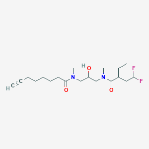 N-[3-[(2-ethyl-4,4-difluorobutanoyl)-methylamino]-2-hydroxypropyl]-N-methyloct-7-ynamide