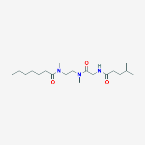 N-methyl-N-[2-[methyl-[2-(4-methylpentanoylamino)acetyl]amino]ethyl]heptanamide