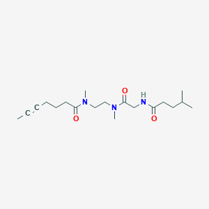 N-methyl-N-[2-[methyl-[2-(4-methylpentanoylamino)acetyl]amino]ethyl]hept-5-ynamide