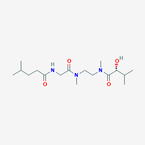 N-[2-[2-[[(2R)-2-hydroxy-3-methylbutanoyl]-methylamino]ethyl-methylamino]-2-oxoethyl]-4-methylpentanamide