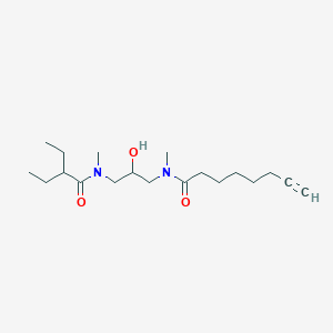 N-[3-[2-ethylbutanoyl(methyl)amino]-2-hydroxypropyl]-N-methyloct-7-ynamide