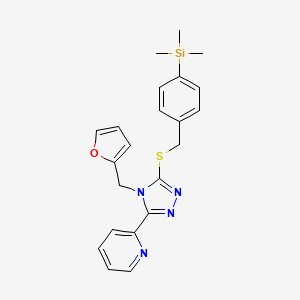 [4-[[4-(Furan-2-ylmethyl)-5-pyridin-2-yl-1,2,4-triazol-3-yl]sulfanylmethyl]phenyl]-trimethylsilane