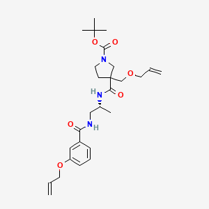 tert-butyl 3-[[(2R)-1-[(3-prop-2-enoxybenzoyl)amino]propan-2-yl]carbamoyl]-3-(prop-2-enoxymethyl)pyrrolidine-1-carboxylate