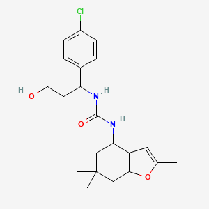 1-[1-(4-chlorophenyl)-3-hydroxypropyl]-3-(2,6,6-trimethyl-5,7-dihydro-4H-1-benzofuran-4-yl)urea