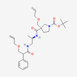 tert-butyl 3-[[(2R)-1-[(2-phenyl-3-prop-2-enoxypropanoyl)amino]propan-2-yl]carbamoyl]-3-(prop-2-enoxymethyl)pyrrolidine-1-carboxylate