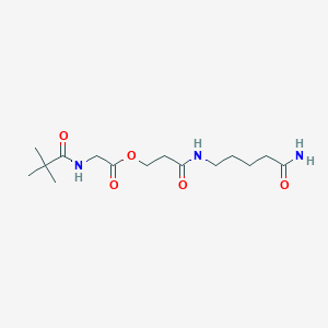 [3-[(5-Amino-5-oxopentyl)amino]-3-oxopropyl] 2-(2,2-dimethylpropanoylamino)acetate