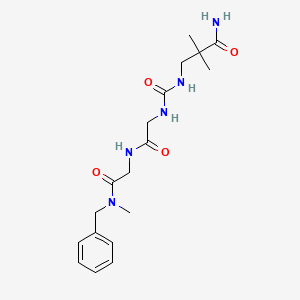 3-[[2-[[2-[Benzyl(methyl)amino]-2-oxoethyl]amino]-2-oxoethyl]carbamoylamino]-2,2-dimethylpropanamide