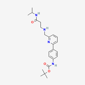 tert-butyl N-[4-[6-[[[3-oxo-3-(propan-2-ylamino)propyl]amino]methyl]pyridin-2-yl]phenyl]carbamate