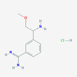 3-(1-Amino-2-methoxyethyl)benzenecarboximidamide;hydrochloride