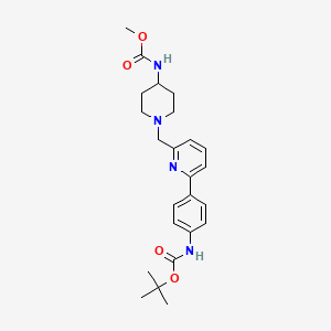 tert-butyl N-[4-[6-[[4-(methoxycarbonylamino)piperidin-1-yl]methyl]pyridin-2-yl]phenyl]carbamate