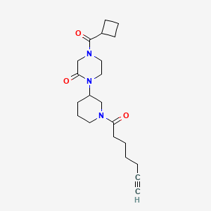 4-(Cyclobutanecarbonyl)-1-(1-hept-6-ynoylpiperidin-3-yl)piperazin-2-one