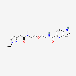 N-[2-[2-[[2-(1-ethylpyrazol-3-yl)acetyl]-methylamino]ethoxy]ethyl]-1H-pyrrolo[3,2-b]pyridine-5-carboxamide