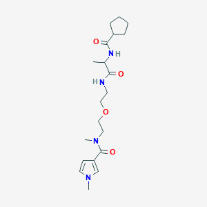 N-[2-[2-[2-(cyclopentanecarbonylamino)propanoylamino]ethoxy]ethyl]-N,1-dimethylpyrrole-3-carboxamide