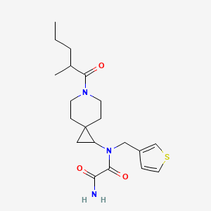 N'-[6-(2-methylpentanoyl)-6-azaspiro[2.5]octan-2-yl]-N'-(thiophen-3-ylmethyl)oxamide