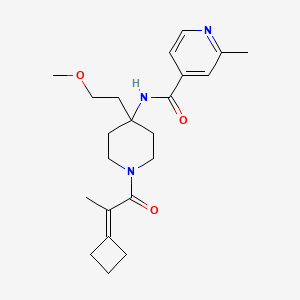 N-[1-(2-cyclobutylidenepropanoyl)-4-(2-methoxyethyl)piperidin-4-yl]-2-methylpyridine-4-carboxamide