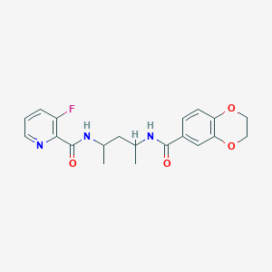 N-[4-(2,3-dihydro-1,4-benzodioxine-6-carbonylamino)pentan-2-yl]-3-fluoropyridine-2-carboxamide