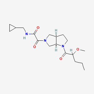 2-[(3aR,6aR)-1-(2-methoxypentanoyl)-2,3,3a,4,6,6a-hexahydropyrrolo[2,3-c]pyrrol-5-yl]-N-(cyclopropylmethyl)-2-oxoacetamide