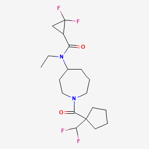 N-[1-[1-(difluoromethyl)cyclopentanecarbonyl]azepan-4-yl]-N-ethyl-2,2-difluorocyclopropane-1-carboxamide