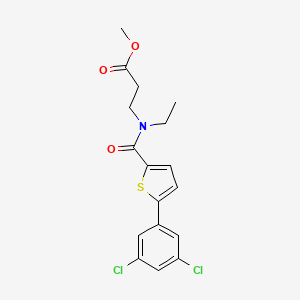 Methyl 3-[[5-(3,5-dichlorophenyl)thiophene-2-carbonyl]-ethylamino]propanoate