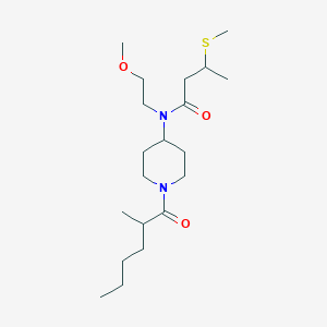 N-(2-methoxyethyl)-N-[1-(2-methylhexanoyl)piperidin-4-yl]-3-methylsulfanylbutanamide