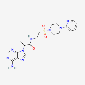 2-(6-aminopurin-9-yl)-N-[2-(4-pyridin-2-ylpiperazin-1-yl)sulfonylethyl]propanamide