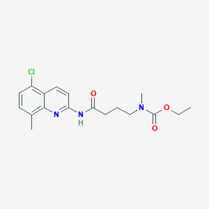 ethyl N-[4-[(5-chloro-8-methylquinolin-2-yl)amino]-4-oxobutyl]-N-methylcarbamate