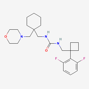 1-[[1-(2,6-Difluorophenyl)cyclobutyl]methyl]-3-[[1-(morpholin-4-ylmethyl)cyclohexyl]methyl]urea