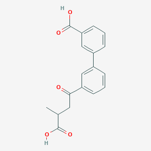 3-[3-(3-Carboxybutanoyl)phenyl]benzoic acid