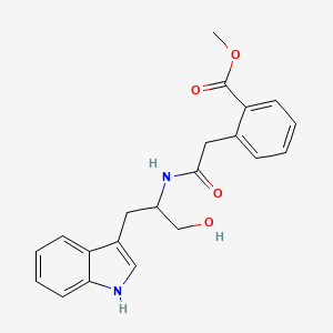 methyl 2-[2-[[1-hydroxy-3-(1H-indol-3-yl)propan-2-yl]amino]-2-oxoethyl]benzoate