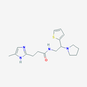 3-(5-methyl-1H-imidazol-2-yl)-N-(2-pyrrolidin-1-yl-2-thiophen-2-ylethyl)propanamide